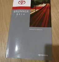 2012 Toyota 4Runner Owner's Manual