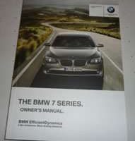 2012 BMW 740i, 740Li 750i, 750Li, 760Li, 750i xDrive & 750Li xDrive Owner's Manual