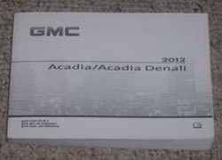 2012 GMC Acadia Owner's Manual