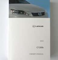 2012 Lexus CT200h Owner's Manual