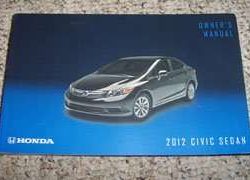 2012 Honda Civic Sedan Owner Operator User Guide Manual