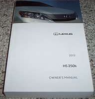 2012 Lexus HS250h Owner's Manual