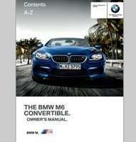 2013 BMW M6 Convertible Owner's Manual