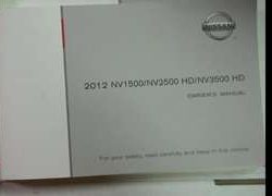 2012 Nissan NV1500, NV2500 HD & NV3500 HD Cargo Van Owner's Manual