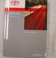 2012 Toyota Venza Owner's Manual
