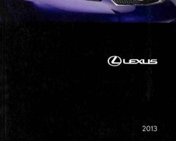 2013 Lexus ISF Owner's Manual