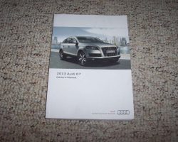 2013 Audi Q7 Owner's Manual