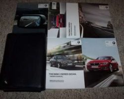 2013 BMW 320i, 328i, 335i 3-Series Including xDrive Sedan Owner Operator User Guide Manual Set