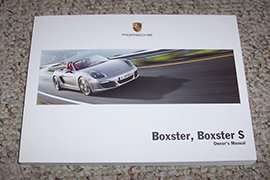 2013 Porsche Boxster & Boxster S Owner Operator User Guide Manual