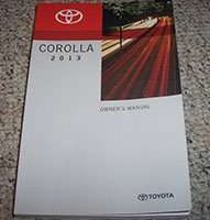 2013 Toyota Corolla Owner's Manual