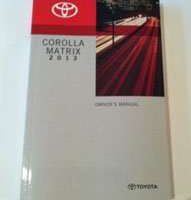 2013 Toyota Corolla Matrix Owner's Manual