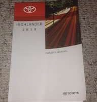 2013 Toyota Highlander Owner's Manual