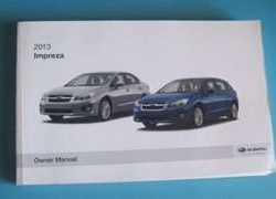 2013 Subaru Impreza Owner Operator User Guide Manual