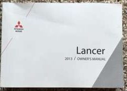 2013 Mitsubishi Lancer Owner's Manual