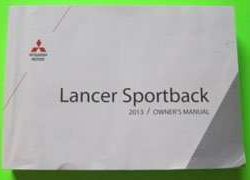 2013 Mitsubishi Lancer Sportback Owner's Manual