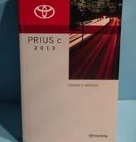 2013 Toyota Prius C Owner's Manual