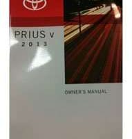 2013 Toyota Prius V Owner's Manual
