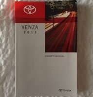 2013 Toyota Venza Owner's Manual
