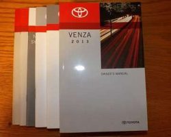 2013 Toyota Venza Owner's Manual Set