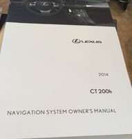 2014 Lexus CT200h Navigation System Owner's Manual