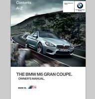 2014 BMW M6 Gran Coupe Owner's Manual