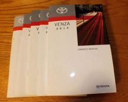 2014 Toyota Venza Owner's Manual Set