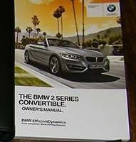 2015 BMW 228i 2-Series Including xDrive Convertilbe Owner's Manual