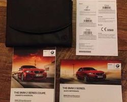 2015 BMW 228i 2-Series Including xDrive Coupe Owner's Manual Set