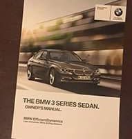 2015 BMW 320i, 328i, 328d, 335i 3-Series Including xDrive Sedan Owner's Manual