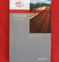 2015 Toyota Avalon Owner's Manual