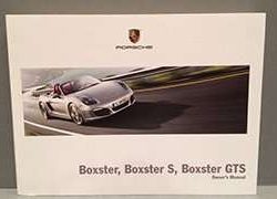 2015 Porsche Boxster, Boxster S & Boxster GTS Owner's Manual