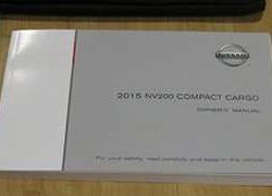 2015 Nissan NV200 Compact Cargo Van Owner's Manual