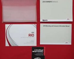 2015 Kia Rio Owner's Manual Set