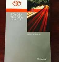 2015 Toyota Tundra Owner's Operator Manual User Guide