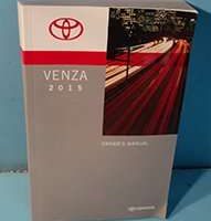 2015 Toyota Venza Owner Operator User Guide Manual