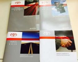2015 Toyota Yaris Hatchback Owner's Manual Set