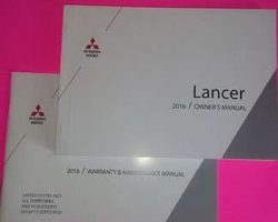 2016 Mitsubishi Lancer Owner's Manual Set