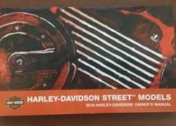 2016 Harley Davidson Street Models Owner's Manual