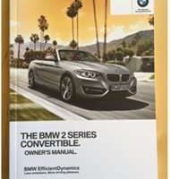 2017 BMW 230i 2 Series Convertilbe Owner's Manual