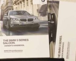 2017 BMW 530i & 540i 5-Series Sedan Owner's Manual Set