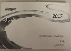 2017 Chevrolet Impala Owner Operator User Guide Manual
