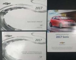 2017 Chevrolet Sonic Owner's Operator Manual User Guide Set
