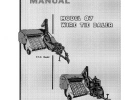 Operator's Manual for New Holland Balers model 87