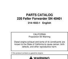 Parts Catalogs for Timberjack Series model 220 Forwarders