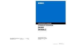 Kobelco Excavators model SK400LC Operator's Manual