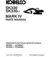 Parts Catalog for Kobelco Excavators model SK330LC