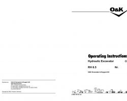 Case Excavators model RH6.5 Operator's Manual