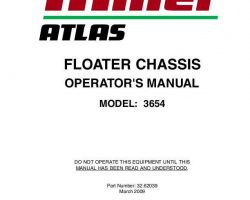 Operator's Manual for New Holland Sprayers model 3654