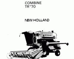 Service Manual for New Holland Combine model TR70