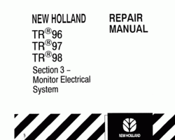 Electrical Wiring Diagram Manual for New Holland Combine model TR98